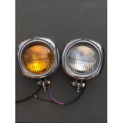 VINTAGE FORLYGTE MED  GULT ELLER HVIDT GLAS