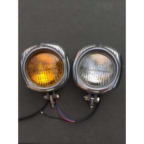 VINTAGE FORLYGTE MED  GULT ELLER HVIDT GLAS