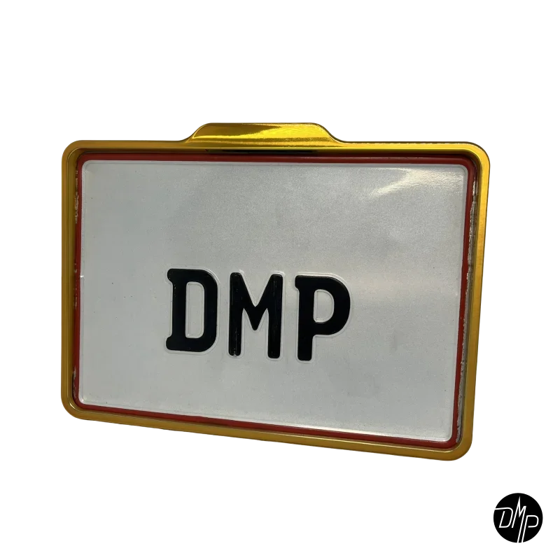 DMP Motorcykel Nummerpladeramme 5.0 DENMARK CNC GULD