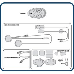  Interphone Interphone Tour Bluetooth-kommunikationssystem - Double Pack