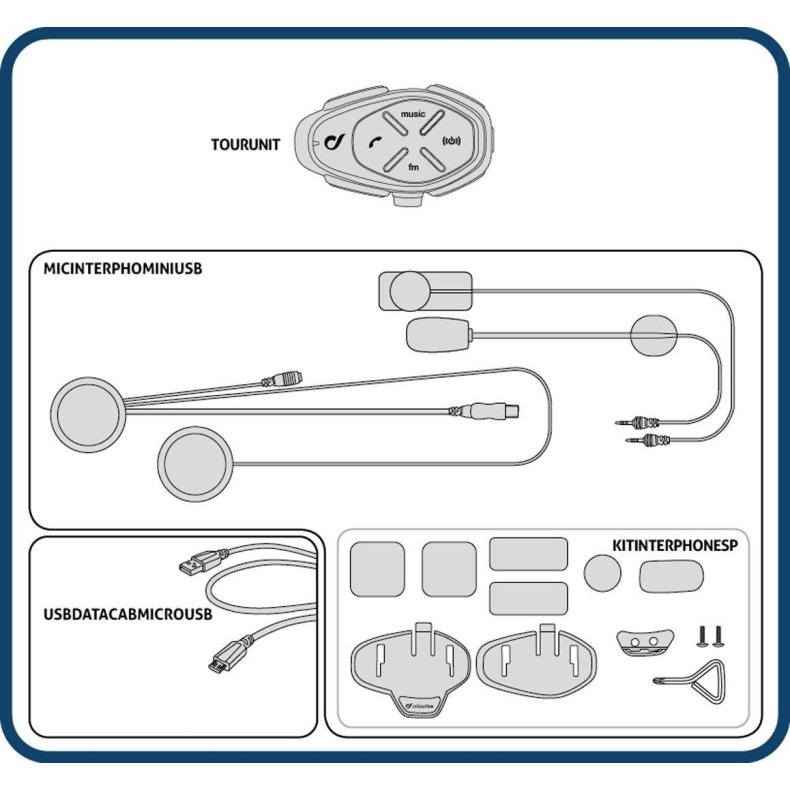  Interphone Interphone Tour Bluetooth-kommunikationssystem - Double Pack