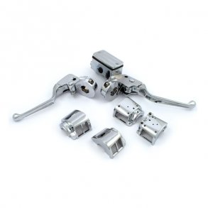 CHROME H.BAR CONTROL KIT, 5/8 INCH BORE 82-95 SINGLE DISC MODELS