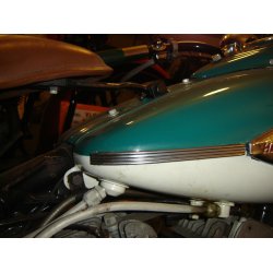 Trim strip set, for Gas tank, fits models 1941-1946