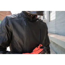 PANDO TWIN LEATHER JACKET BLACK