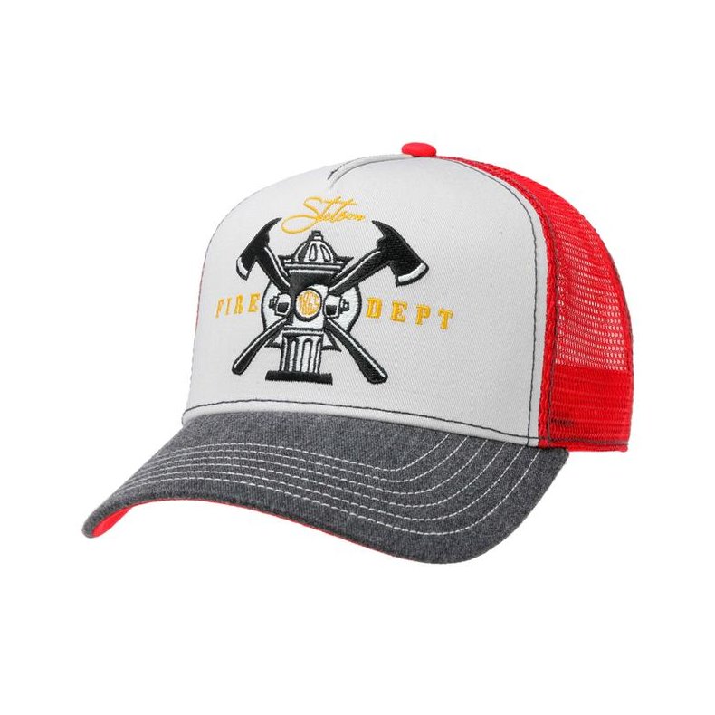 Fire Dept Trucker/Snapback White/Red/Black