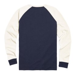 TRIUMPH MOTORCYCLES - RANDALBY DOUBLE PIQUE LONG SLEEVE - INDIGO/BONE