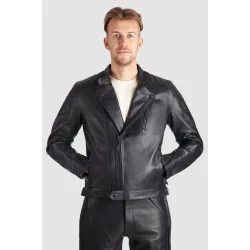 PANDO TWIN LEATHER JACKET BLACK