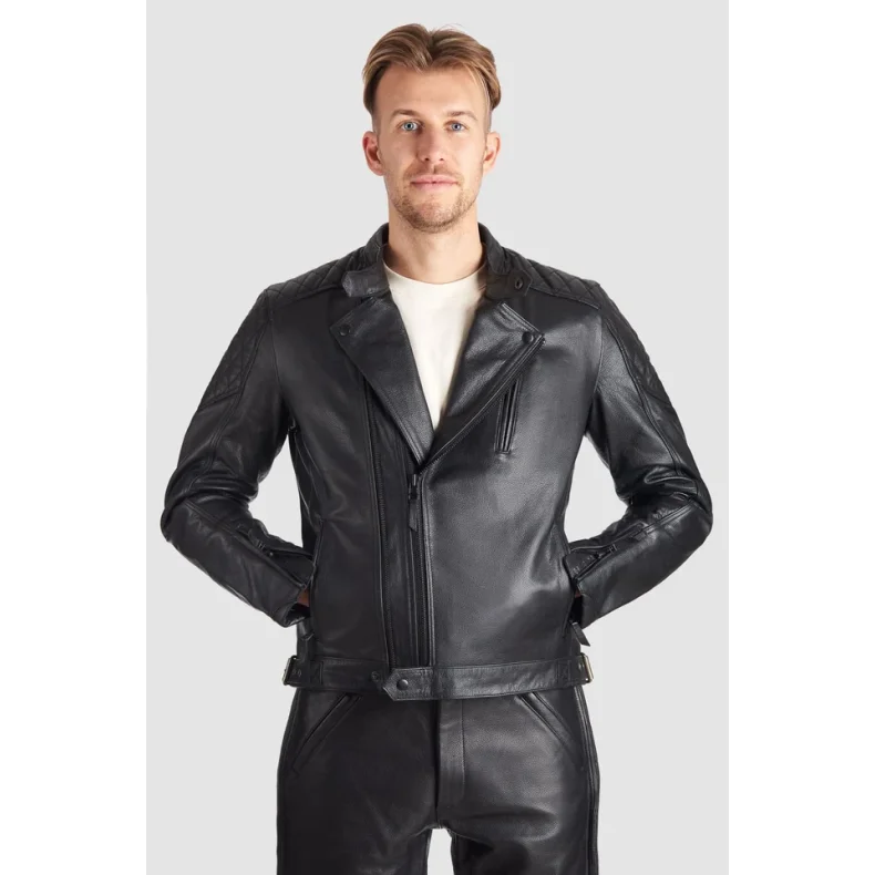 PANDO TWIN LEATHER JACKET BLACK