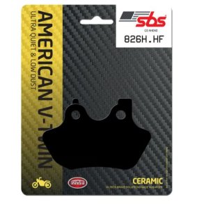 SBS, brake pads. Street Ceramic (organic) Front/rear: 00-07 Big Twin (Excl. FXSTS front); 00-03 XL Sportster; 02-05 V-Rod