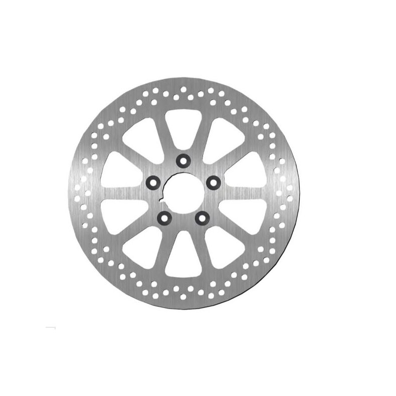 SBS, '10-Spoke Rigid' brake rotor 300mm. Rear. 6mm thick. Rear: 08-25 FLT/Touring