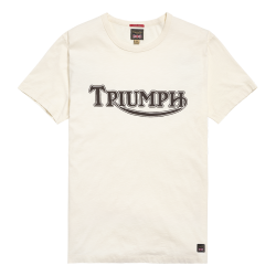 FORK SEAL HERITAGE LOGO T-SHIRT CREAM, Traditionel t shirt.