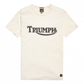 FORK SEAL HERITAGE LOGO T-SHIRT CREAM, Traditionel t shirt.