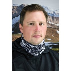 MOTLEY TUBE FLEECE HOUNDSTOOTH BLACK WHITE ONE SIZE