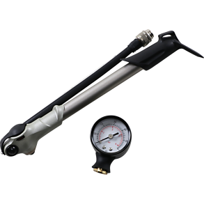 Luftpumpe til styr & bagdmpere. PUMP AIR WITH GAUGE 0-60