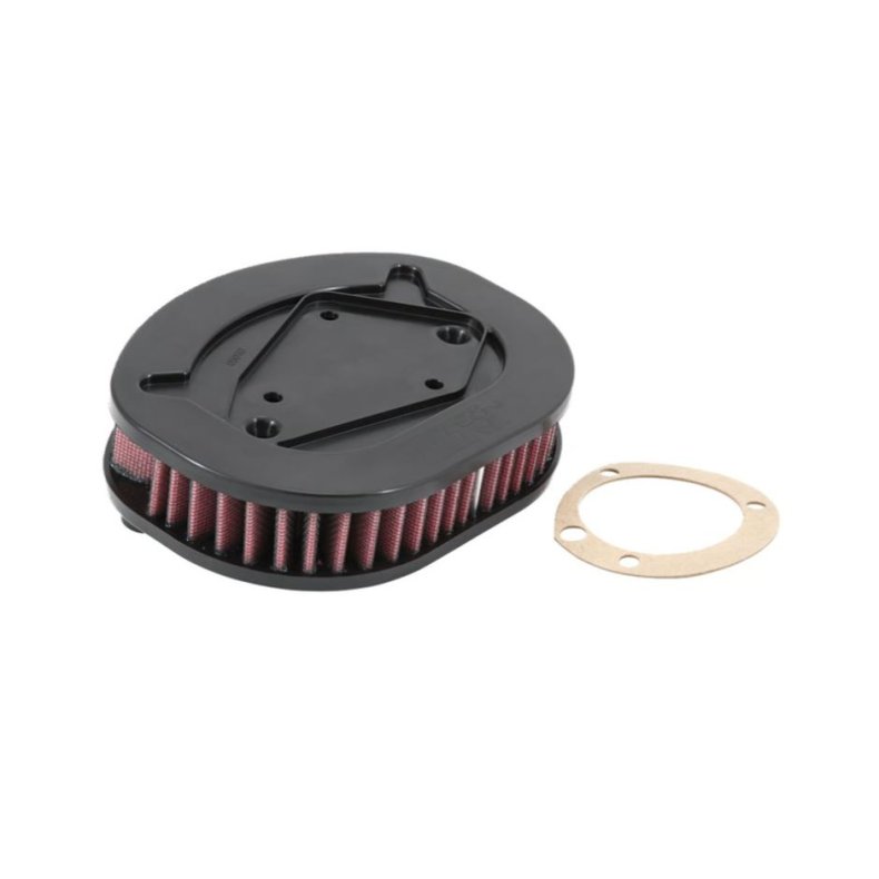 K&N, air filter element for XL Sportster 12-13 XL1200V; 14-22 XL Sportster (NU). With both round and oval air cleaners