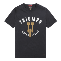 PISTON PRINTED CREW T-SHIRT BLACK