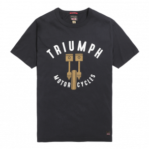 PISTON PRINTED CREW T-SHIRT BLACK