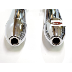 St lyddmpere uden ABE , forkromet 38mm "Cigar" 