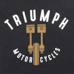 PISTON PRINTED CREW T-SHIRT BLACK