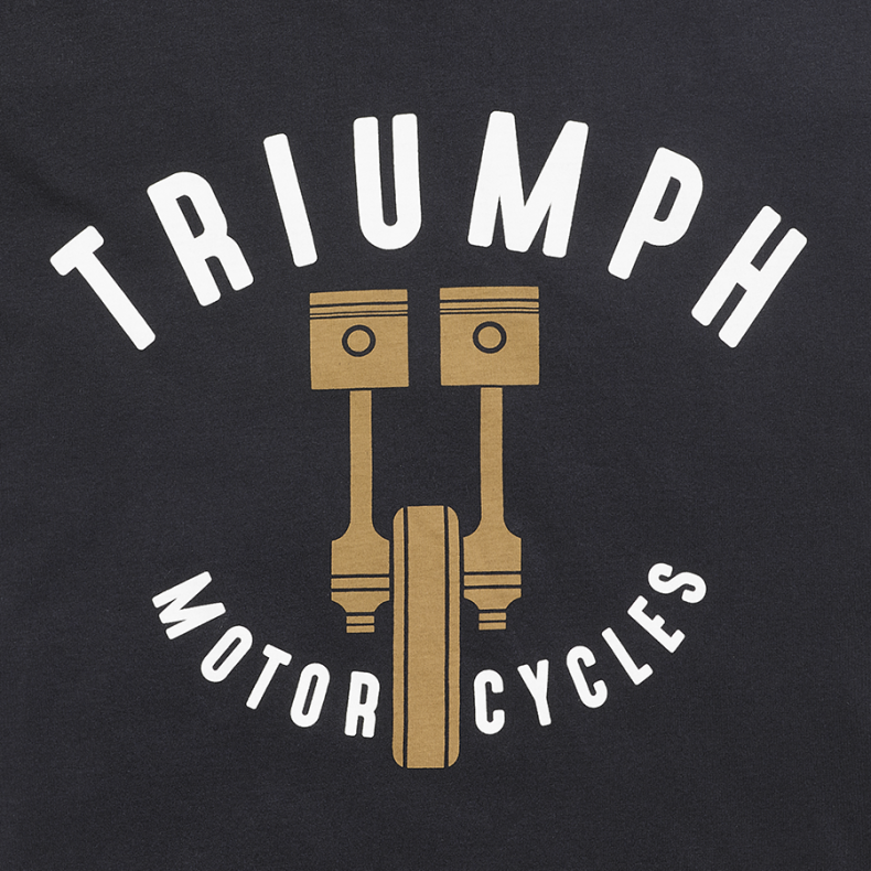 PISTON PRINTED CREW T-SHIRT BLACK