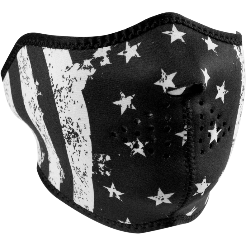 HALF MASK BLK/WHT FLAG