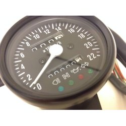  Black Speedometer with 4 Function Lights