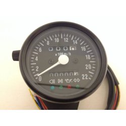  Black Speedometer with 4 Function Lights