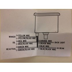  Black Speedometer with 4 Function Lights