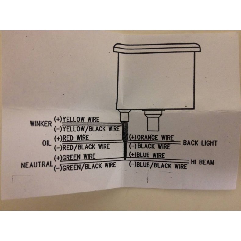  Black Speedometer with 4 Function Lights