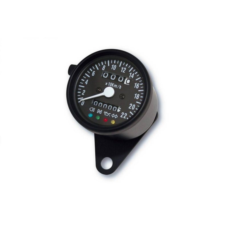  Black Speedometer with 4 Function Lights
