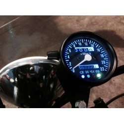  Black Speedometer with 4 Function Lights