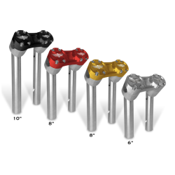 HEINZ BIKES RISER CS PULLBACK, til 1" styr i farve Sort/sort eller  alu/alu