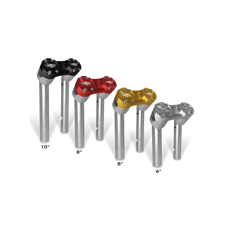 HEINZ BIKES RISER CS PULLBACK, til 1" styr i farve Sort/sort eller  alu/alu