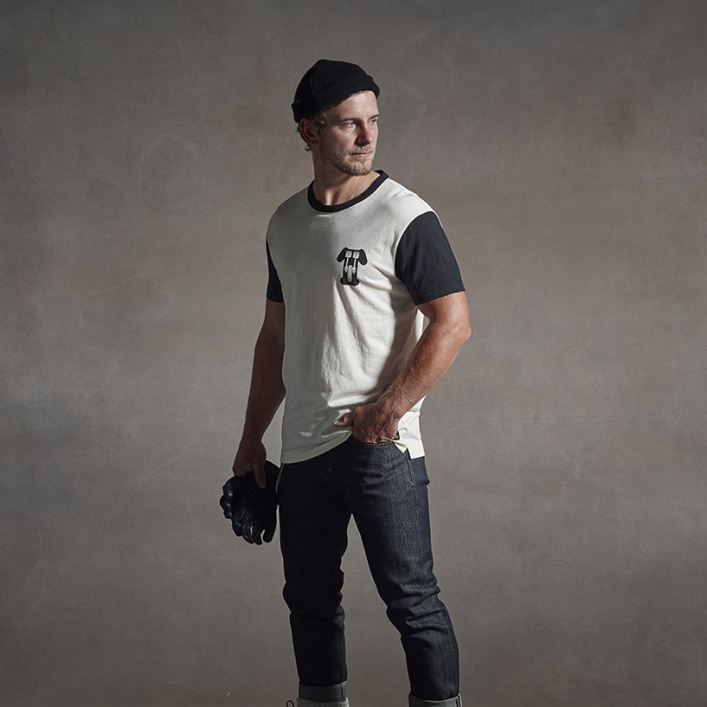 SPROCKET BLOCK SLUB T-SHIRT CREAM