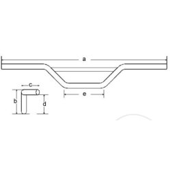 Chrome 1" styr med dimpels