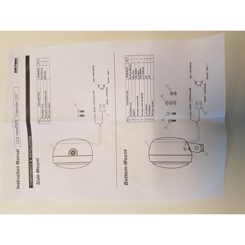 DAYTONA SIDE-MOUNT LED HEADLIGHT  4.75"