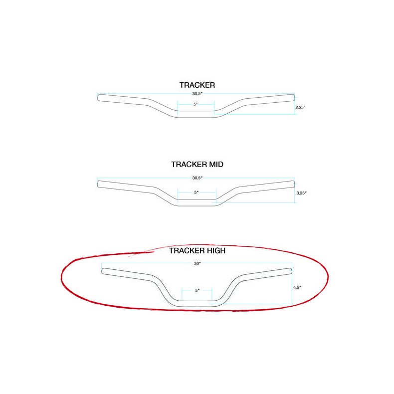 BILTWELL TRACKER 22MM  HIGH HANDLEBAR