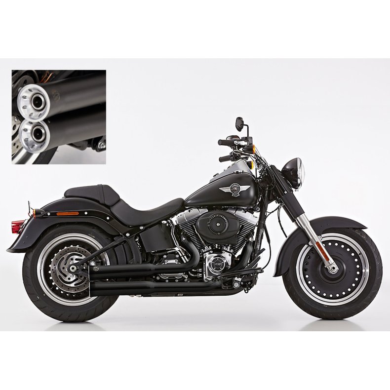 Falcon Double Groove udstdning, E-godkendt. Softail.