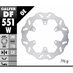 Bremseskive bag. GALFER BRAKE DISC FIXED WAVE