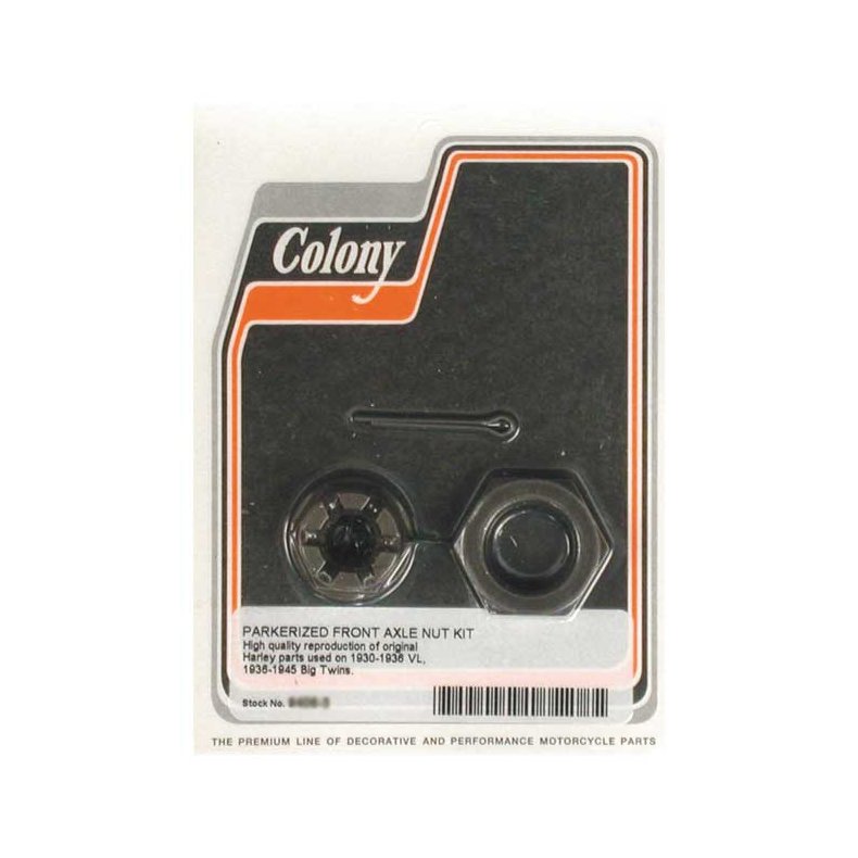 COLONY AXLE NUT KIT FRONT PARKERIZED