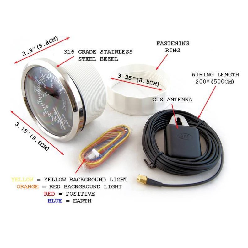 GPS Kilometerteller Inbouw 85MM