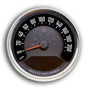 Klistermrke til miles speedo til kmt.(Softail, Dyna) 2018-2023, 5-inch speedometer