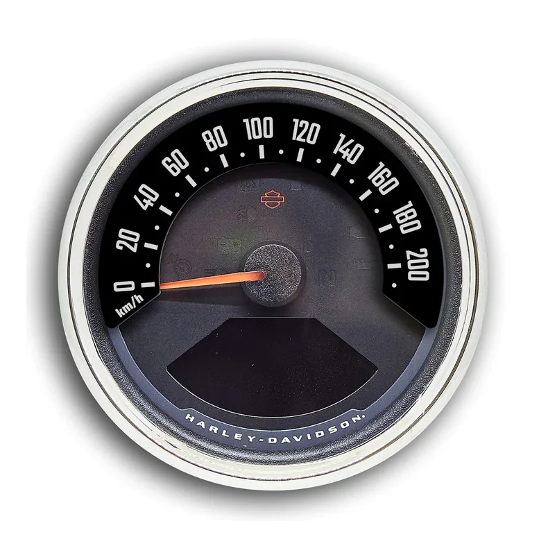 Klistermrke til miles speedo til kmt. (Softail, Dyna) 2018-2023, 4-inch speedometer
