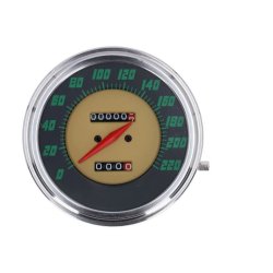 FL speedometer, '48-61 face', green. 1:1 kmh