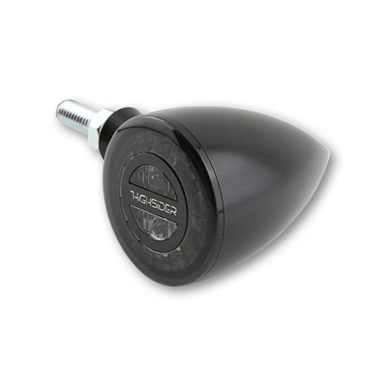 Rocket Bullet Taillight/Brake Light/Turn Signal, LED, Smoke Lens, Aluminium,