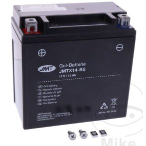 Batterie mc YTX14-BS Gel JMT, til bla 650 tiwin.