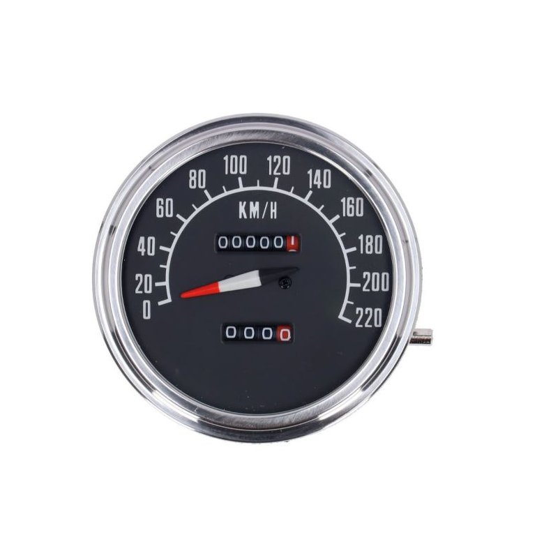 FL speedometer, '74-84 face', black. 1:1 kmh