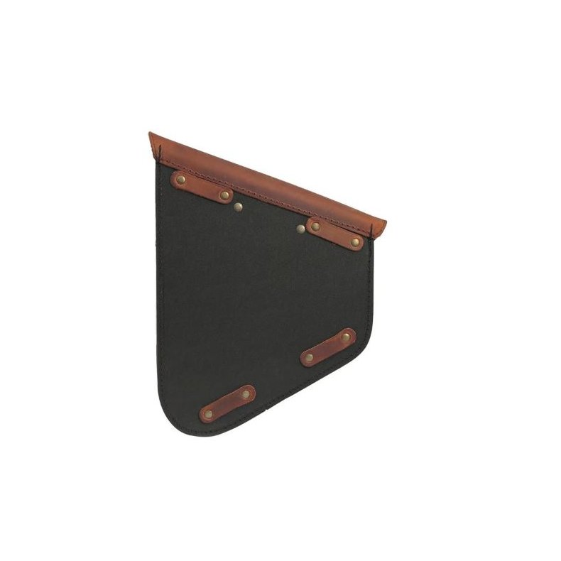 LONGRIDE, LEATHER SWINGARM BAG BROWN; INCL. MOUNTING STRAPS; LEFT SIDE  Fits: > 84-17 SOFTAIL (NU)