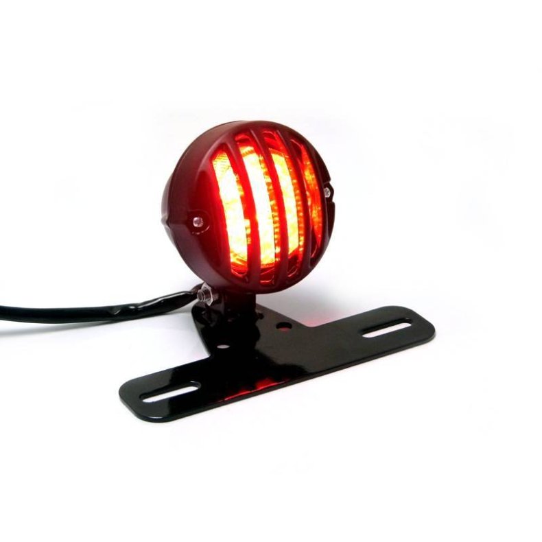 BLACK ALUMINIUM PRISON TAIL LIGHT LED WITH BRACKET