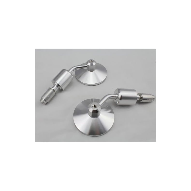 PAIR OF BLACK BILLET BAR END MIRRORS